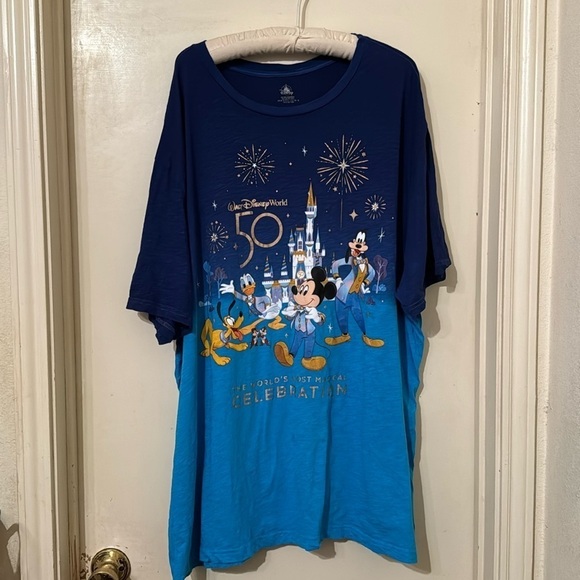 Like New Walt Disney World 50th Anniversary Ombré Shirt - Picture 1 of 4